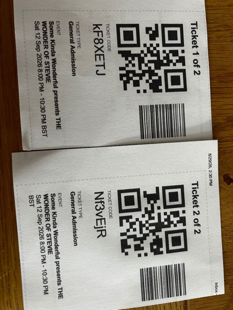 Two Tickets to The Wonder of Stevie – General Admission