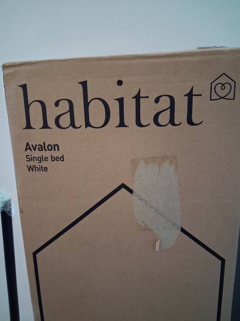 Argos Habitat Avalon Single Metal Bedframe (White). Brand New Never Opened.