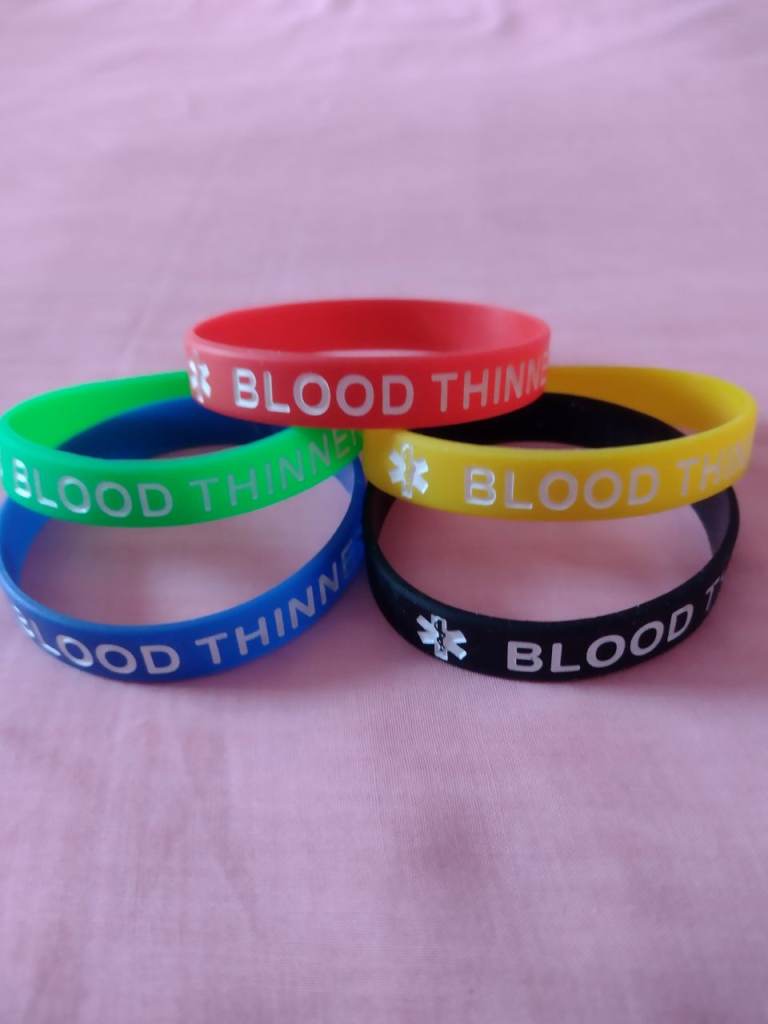 Brand New 3 left, Medi Alert Blood Thinner one size Armbands, see details!