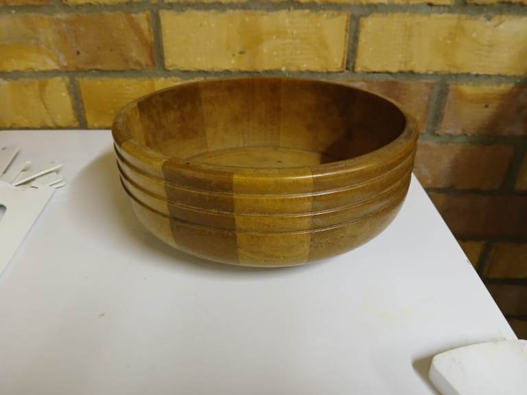 Walnut wooden bowl, slight mark inside but good condition