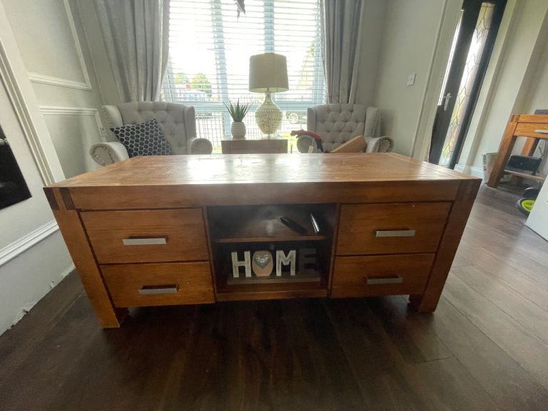 Two solid wooden tables from Creations 