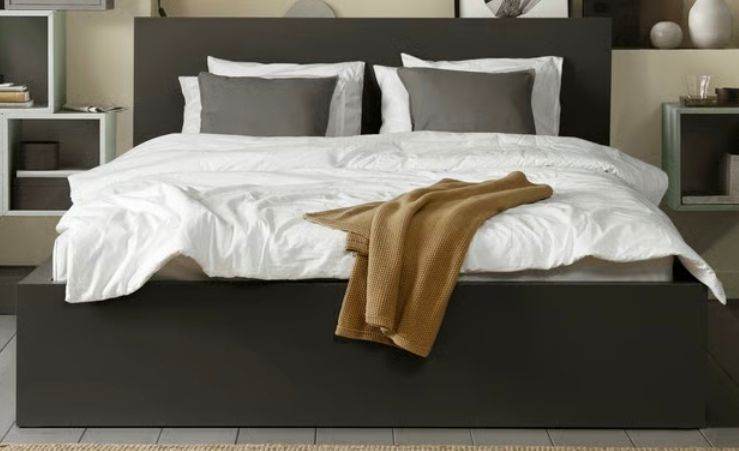 IKEA Malm King-size Bed in Grey - Good condition 