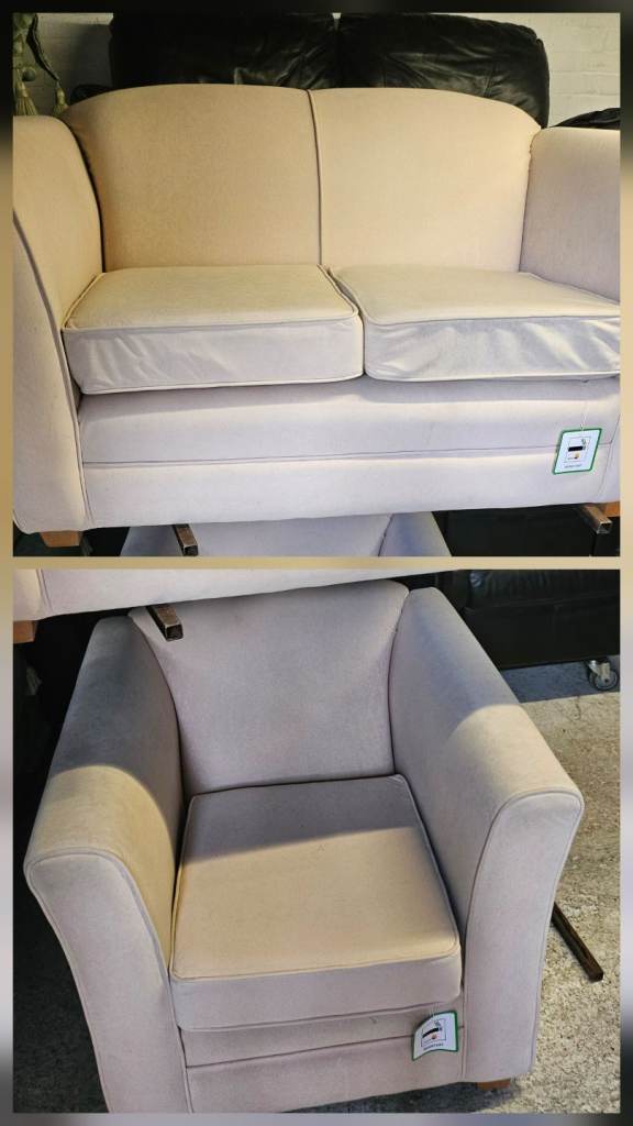 Exdisplay john lewis cream sofa chair set 