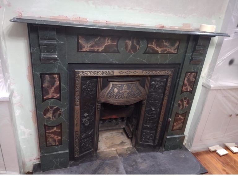 Marble fireplace 