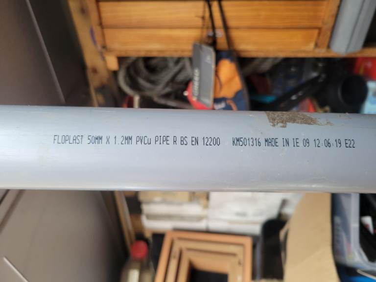 Floplast grey pipes x 3