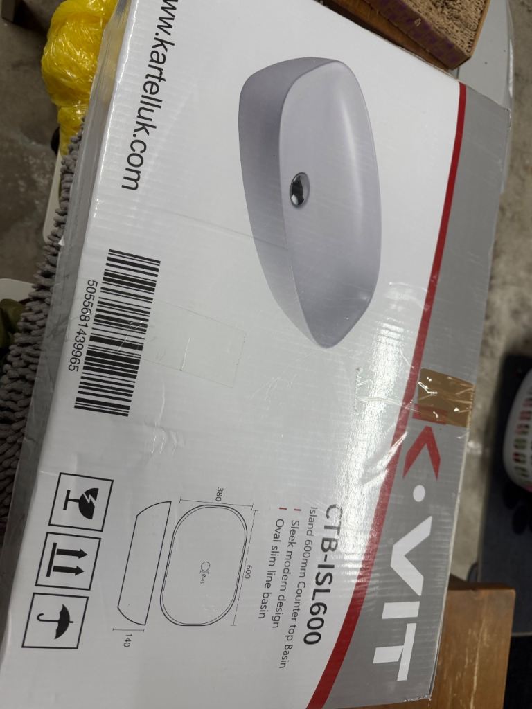 Kartell CTB-ISL600 Island 600mm Counter Top Basin - New