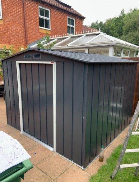 Walk-In Metal Garden Shed – Strong Steel Storage Unit for Garden Equipment