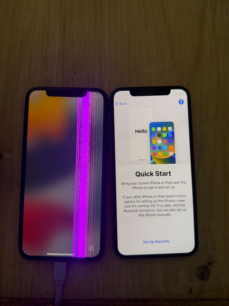 Two iPhone X 64 gb one spares and repairs one fully working 