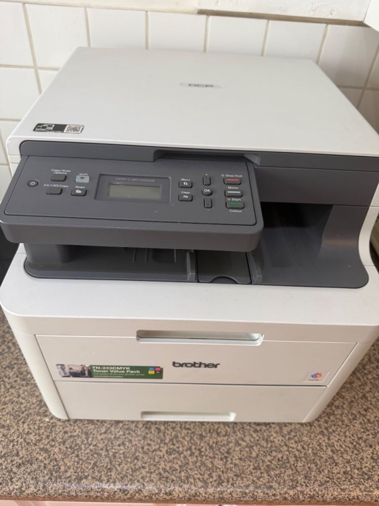 Brother Colour Laser Printer – Only 6 Months Used + New TN-243 CMYK Toner