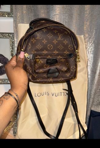 90s louis vuitton mini backpack Authentic pre-owned Montsouris  Little Bean Vintage Top zip closure LOUIS VUITTON Montsouris Mini Monogram
