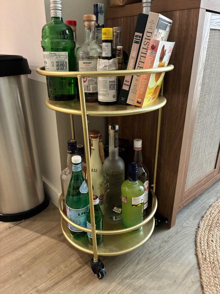 Gold Drinks Trolley- Good Condition
