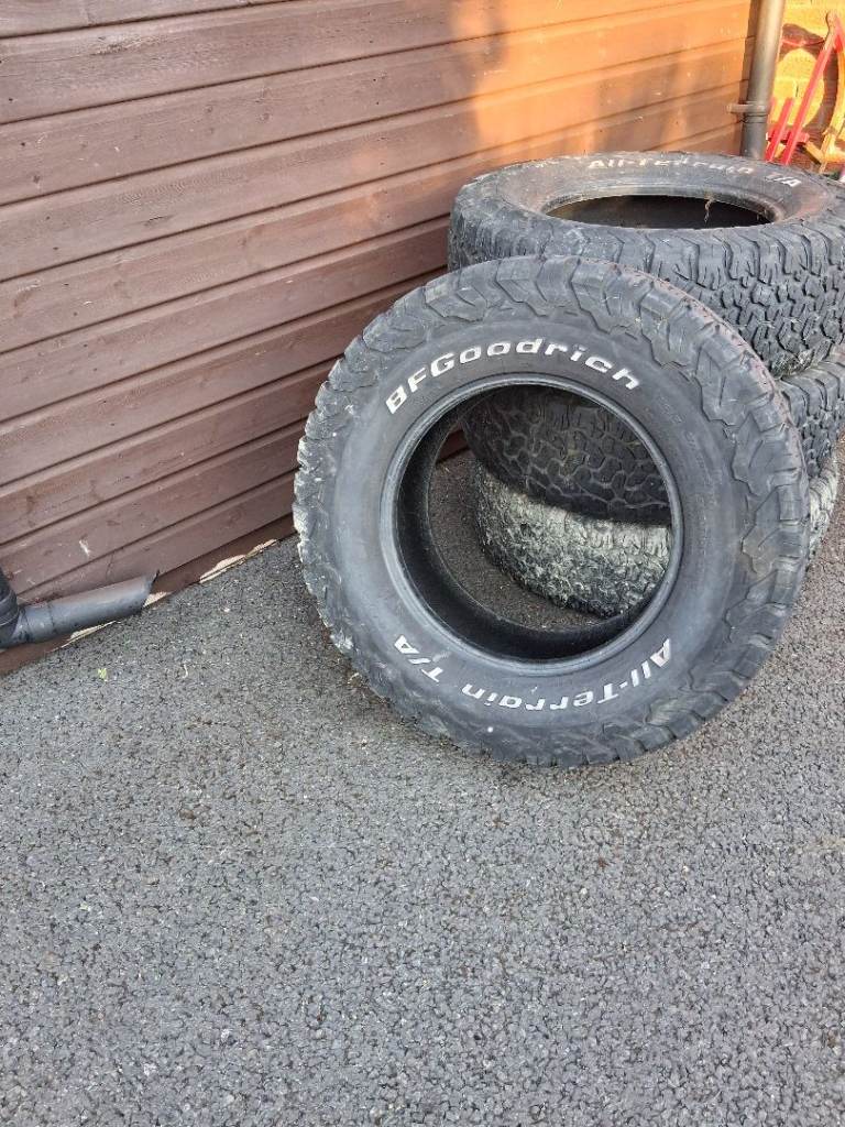 Four all-terrain T/A tyers. £175.00 
