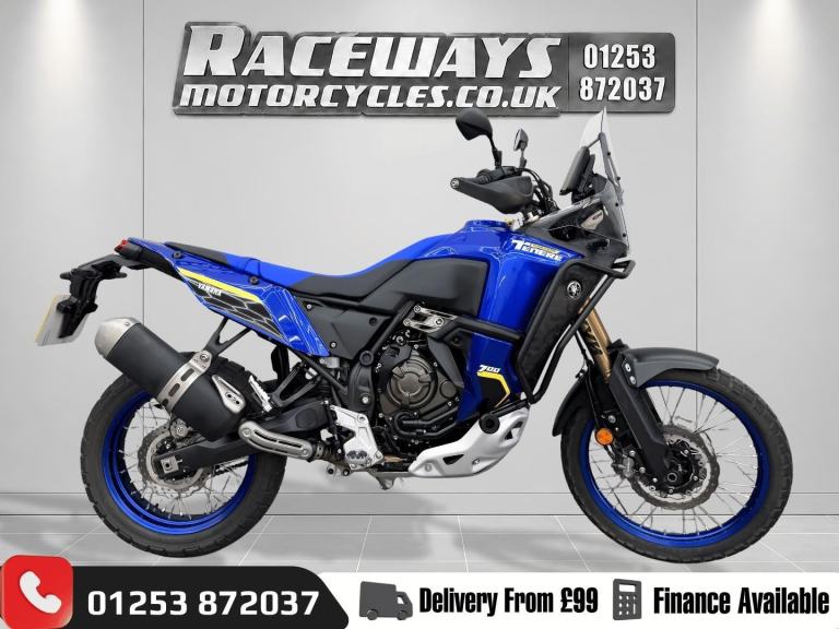 YAMAHA TENERE 700 WORLD RAID 2024 74 REG 1,632 MILES BLUE USED MOTORCYCLE 689CC