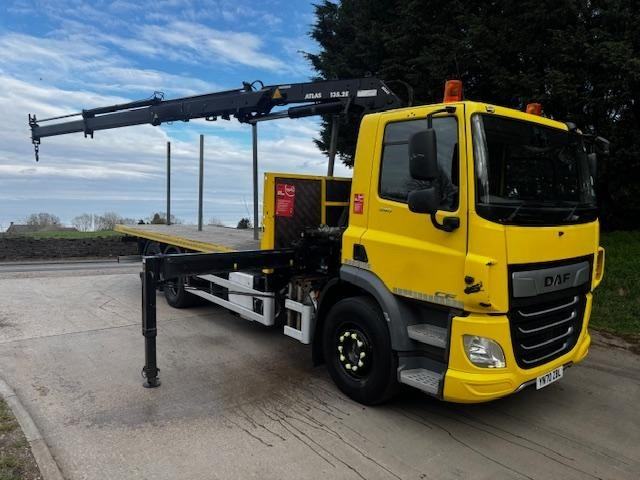 2020 70 DAF CF 340 E6 6X2 24ft flat bed remote atlas 135.2 crane PSS 