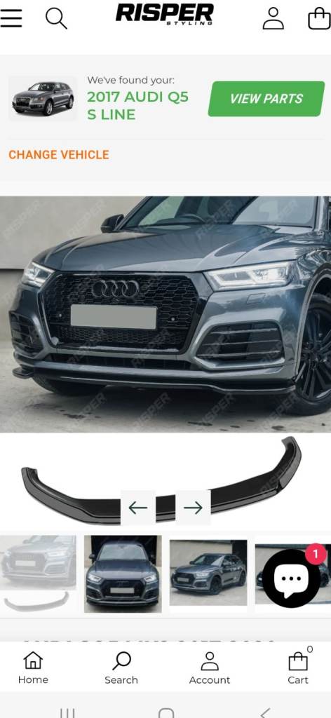 Q5 Risper Styling front lip spoiler