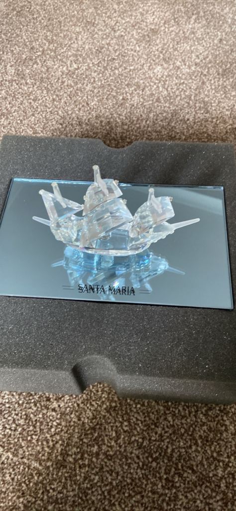 Swarovski crystal Santa Maria model ship