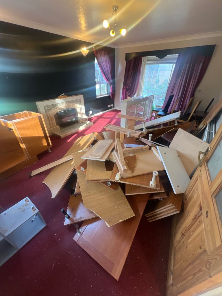 FREE DRY Fire wood , cabinets , shelf’s , chairs 