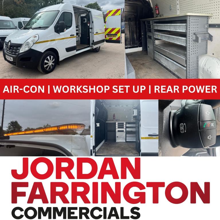 2019 69 reg RENAULT MASTER L2 H2 WORKSHOP VAN INVERTER 230V PLUGS BOTT RACKING