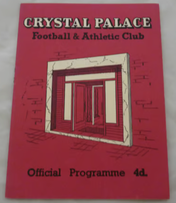 Football Programme Crystal Palace v Hartlepools (Hartlepool United) 1 October 1958
