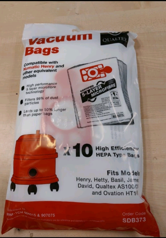 PKT 10 DUST BAGS FOR HENRY VACUUM CLEANER