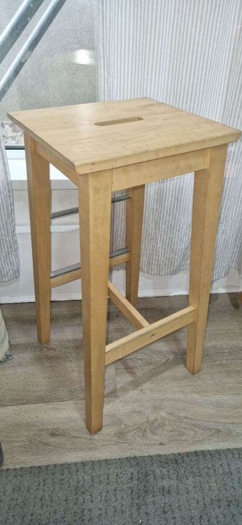 2 IKEA wooden bar stools