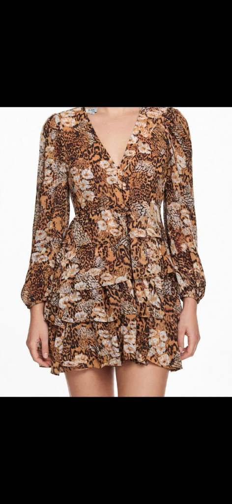 Boohoo Occasion Animal Print Mini Dress – Size 8, As Good As New