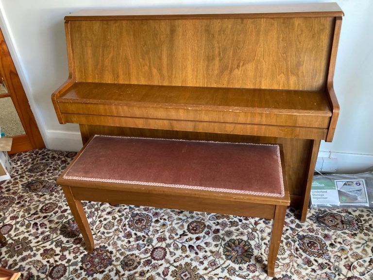 image for Piano & double stool for sale