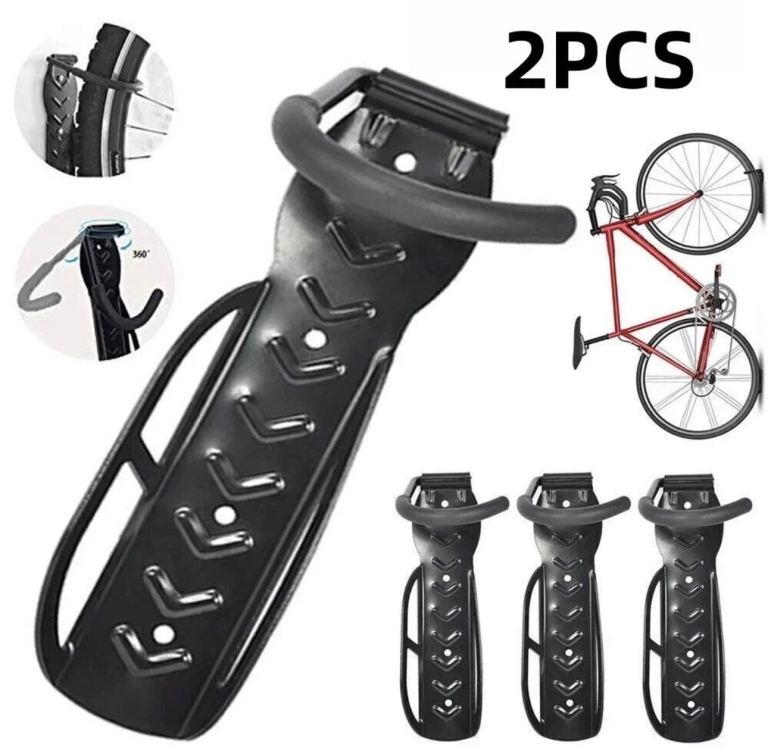 New Python Bicycle Wall Hanger – Space Saving Bike Rack (2 Pcs)