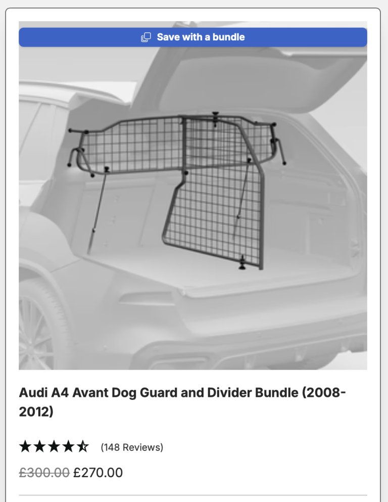 Travall Audi A4 Avant Dog Guard and Divider Bundle (2008-2012)