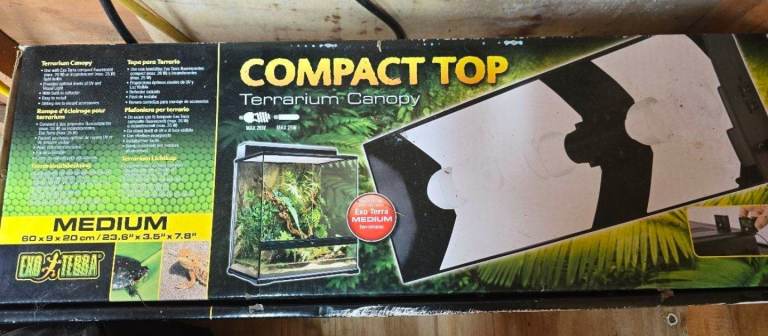 Exo Terra Compact Top Medium 60x9x20cm Terrarium Canopy