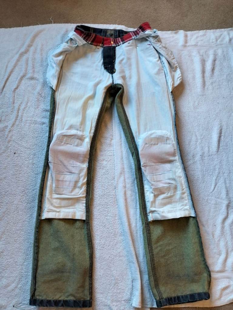 Held Mens Blue Motorcycle Aramid Lined Jeans Trousers Size M W32 L34 D30 Armour