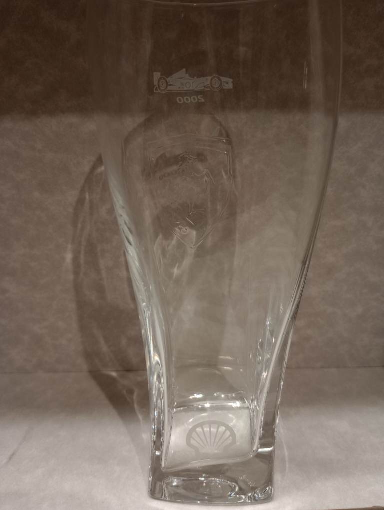 Limited Edition, Ferrari F1-2000 glass with double insignia.