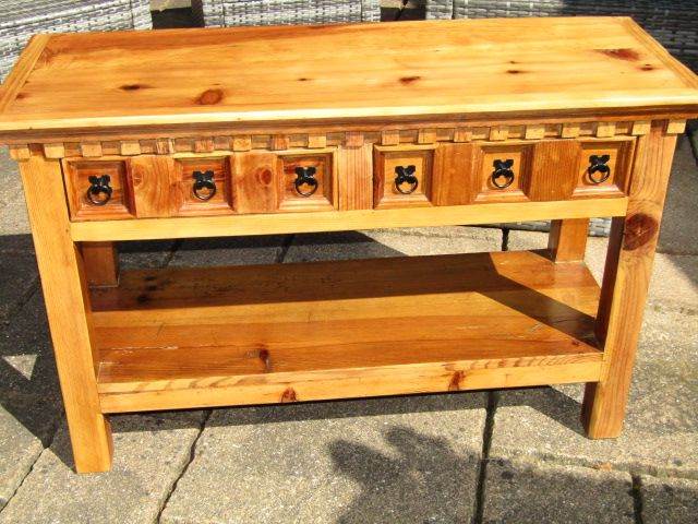 Pine Mexican Console hall Living room kitchen table