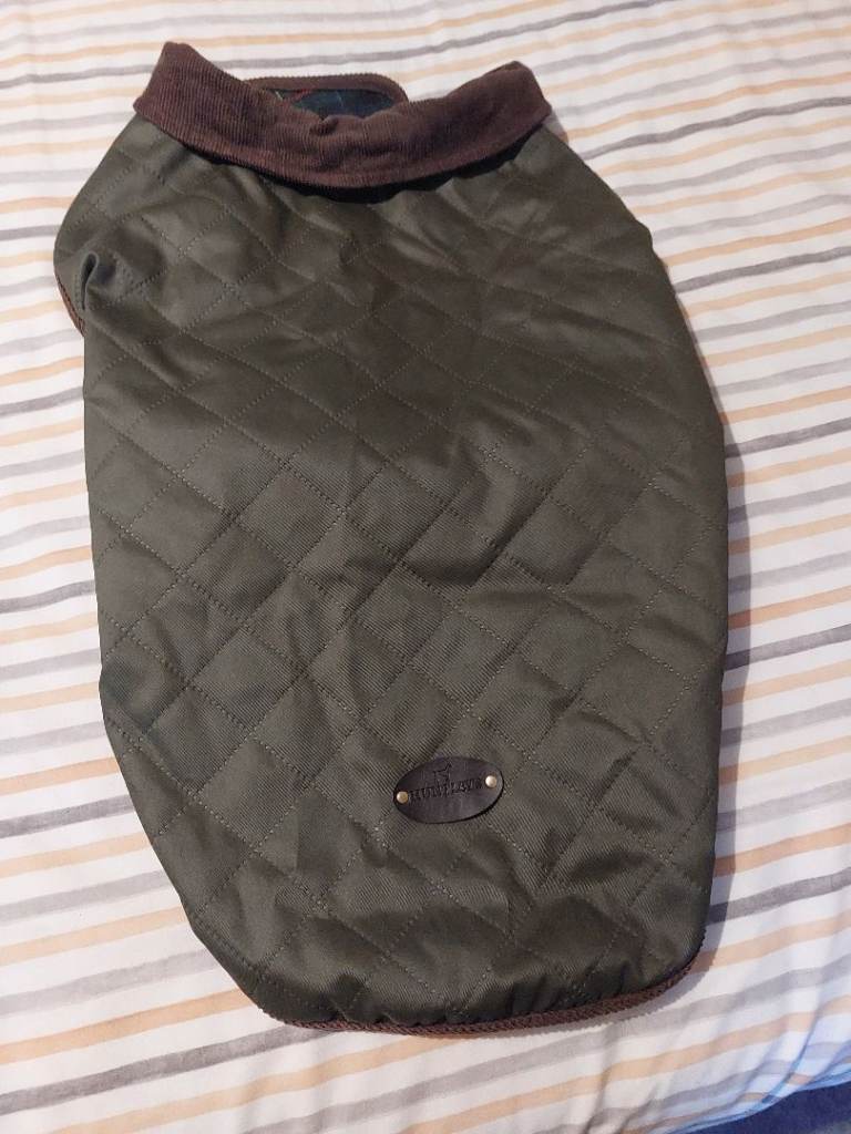 Wax quilted dog coat 