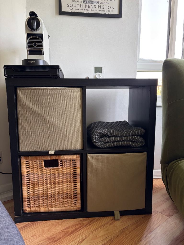 IKEA Kallax Shelving Unit Black-Brown, 77x77 Cm