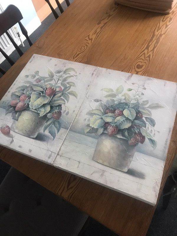 Shabby chic style prints on chipboard