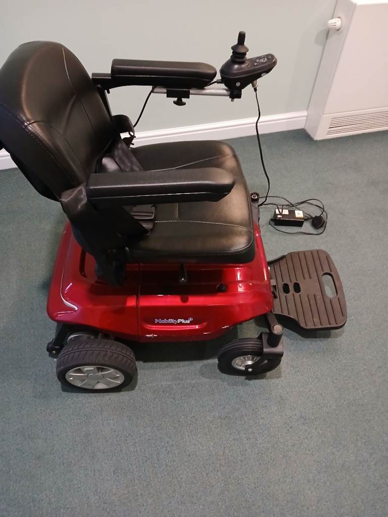 MobilityPlus Quick-Split Power Wheelchair - Red, Good Condition