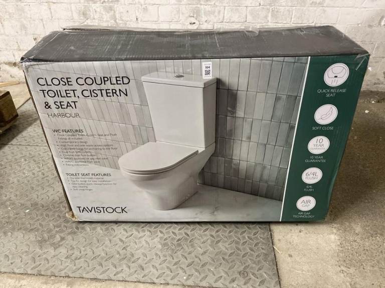 Brand New Tavistock Close Coupled Toilet, Cistern & Seat