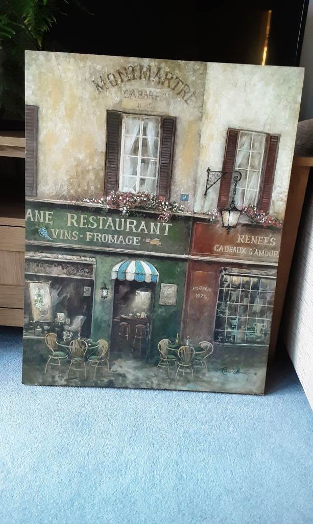 Charming Montmartre Restaurant Wall Art