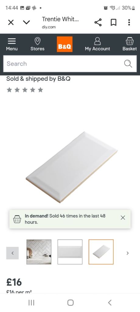 White Metro tiles  6  new boxs