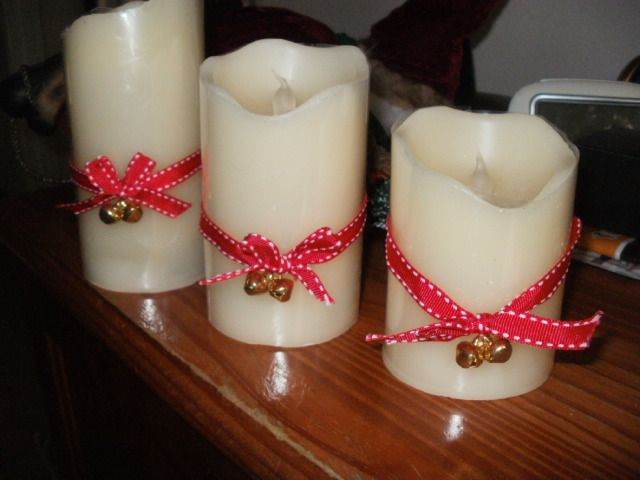 SET OF 3 BATTERY CHRISTMAS LED CANDLES