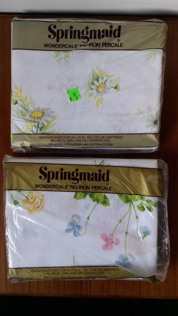 Brand New Vintage Springmaid Sheets & Pillow Cases.