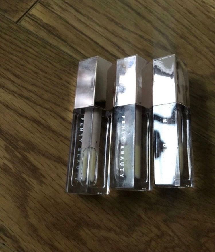 Fenty Beauty Gloss Bomb Lip Gloss x3 Glass Slipper 04 Shade New Bundle