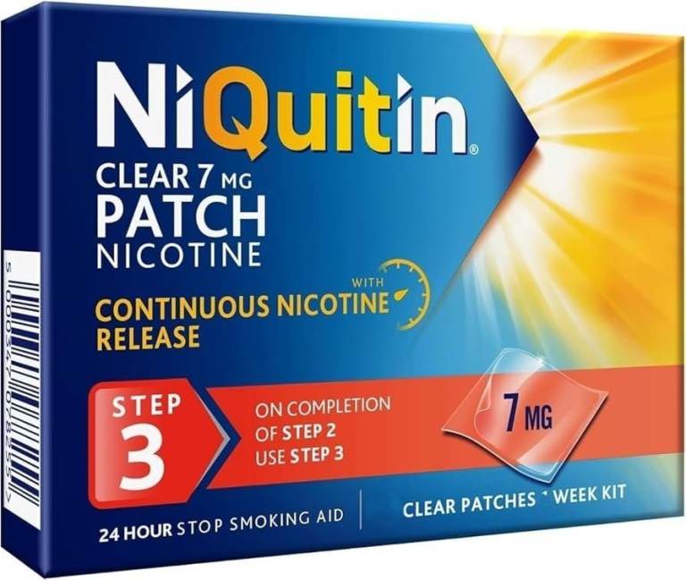 NiQuitin Clear 7mg Nicotine Patches - Step 3, BNIB but EXPIRES THIS MONTH 07/26