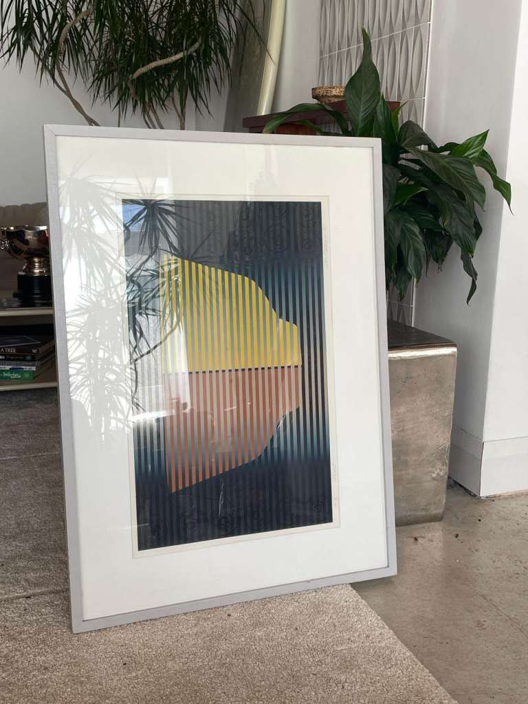Mid Century Abstract Framed Print – Signed and Numbered 4/7 edition Scottish art Lithograph