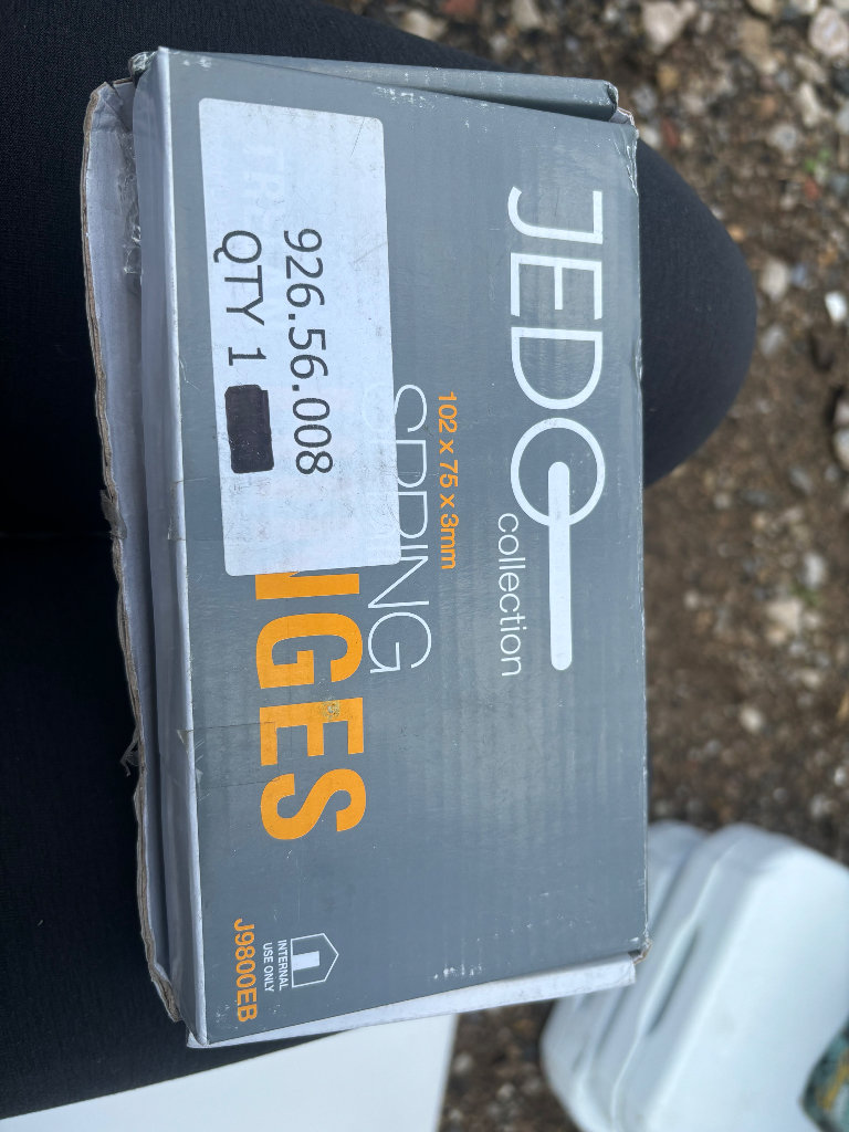 Jedo collection spring hinges pack of 3  102 x 75 x 3mm