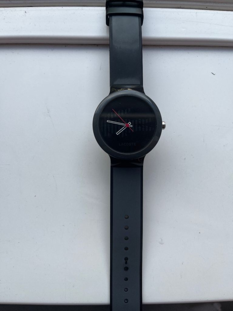 Lacoste Black Analogue Watch - Good Condition