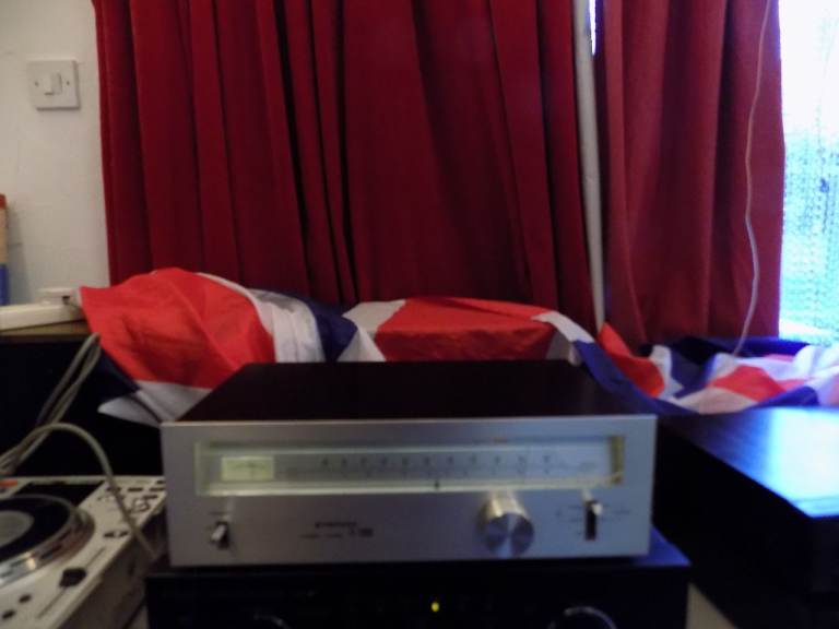 Pioneer TX-5500II Vintage AM/FM Stereo Radio Tuner Silver Receiver. fully working 