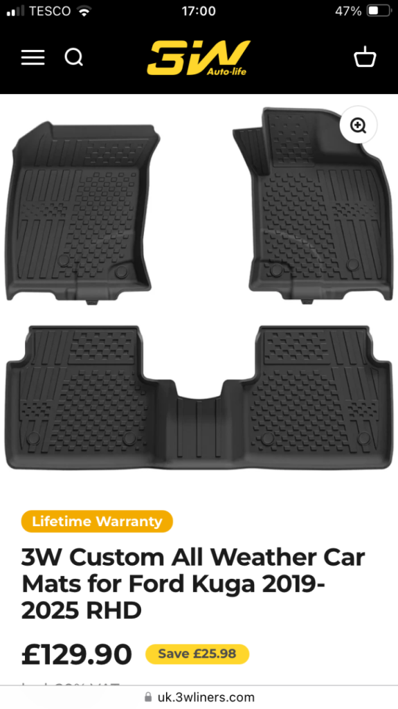 2019+ FORD KUGA -Premium Luxury floor mats