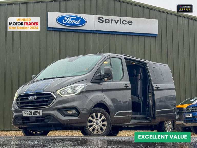 2021 Ford Transit Custom Crew Cab [SOLD SM] LWB L2H1 Limited 300 Alloys Camera Sensors EURO 6 NO ...